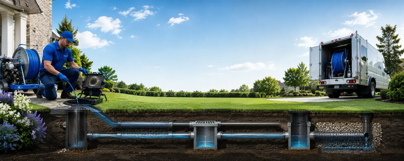 Outdoor drain cleaning information for Pike, NY